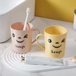 (เซ็ต 3 ชิ้น/คละสี) แก้วพลาสติก แก้วน่ำพลาสติกใส่แปรงสีฟัง แ…