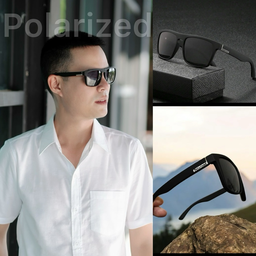 แว่นตากันแดด เลนส์ Polarized (โพลาไรซ์) ผู้ชาย(ผู้หญิงใส่ได้) จัดส่งเร็ว ส่งจากไทย