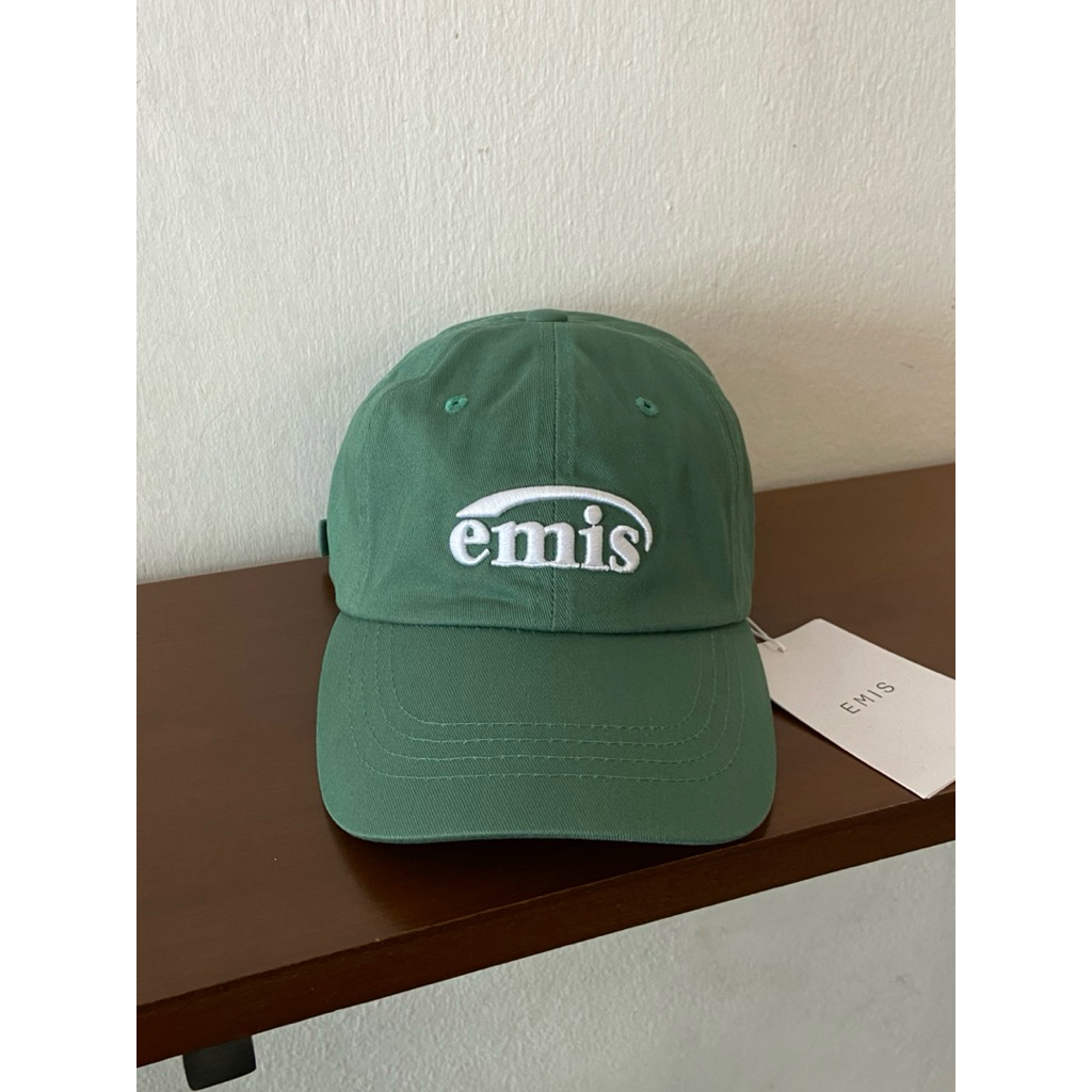 หมวก emis สีเขียวโลโก้ขาว [แท้พร้อมส่ง]