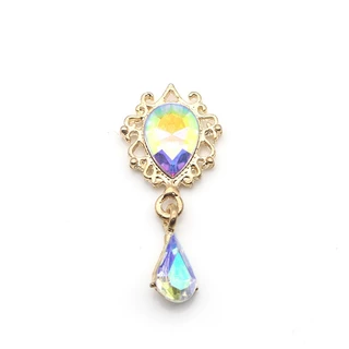 TT04*พร้อมส่ง*จี้ติดโบว์​ ตุ้งติ้ง​ติด​โบว์​ ขนาด​ 20*38 มม. จี้โลหะผสมหยดน้ำ เครื่องประดับผม DIY