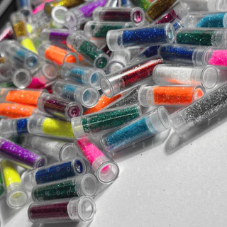 กากเพชร ขวดเล็ก 1ขวด 8กรัม กลิตเตอร์ glitter ผงกากเพชร ตกแต่ง DIY สไลม์ ผง แต่ง วิ้งๆ เคส ทำกากเพชร บีบ ของเล่น YC