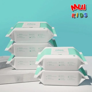 ทิชชู่เปียกเด็ก Baby Wipes ทิชชู่เปียก 80 แผ่น ไม่มีแอลกอฮอล์ อ่อนโยนไม่ระคายเคือง BY MUIKID