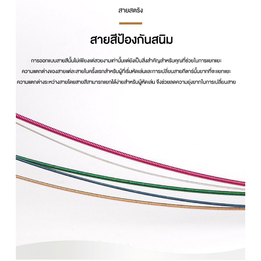 กีต้าร์โปร่ง 38 นิ้ว กีตาร์ Acoustic Guitar Ukuleles พร้อมของแถมมากมาย*เสียงดี เก็บเงินปลายทางได้ ราคา ถูกที่สุด ดีลบีเคเค แกลเลอรีภาพที่ 8
