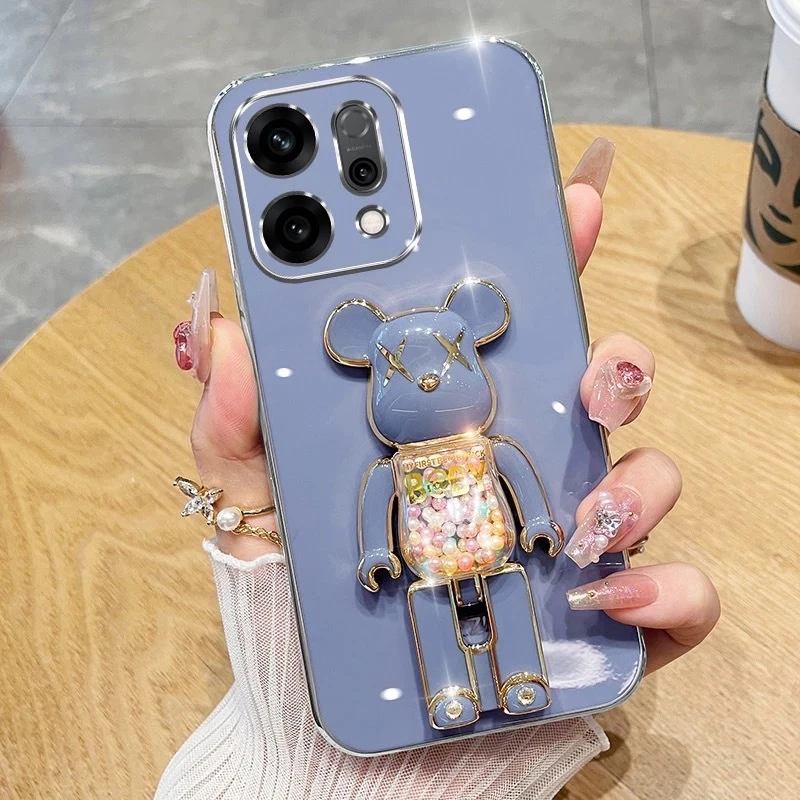 เคสหมุนได้ สำหรับ OPPO A6T A6 A6X A5X น้องหมี ขาตั้งได้ ฝาหลัง แบบนิ่ม น่ารัก เคสสีสวย พลาสเทล น้องหมีสุดน่ารัก E7