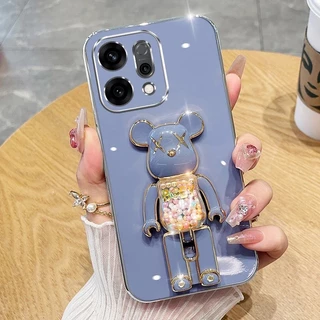 เคสหมุนได้ สำหรับ OPPO A6T A6 A6X A5X น้องหมี ขาตั้งได้ ฝาหลัง แบบนิ่ม น่ารัก เคสสีสวย พลาสเทล น้องหมีสุดน่ารัก E7