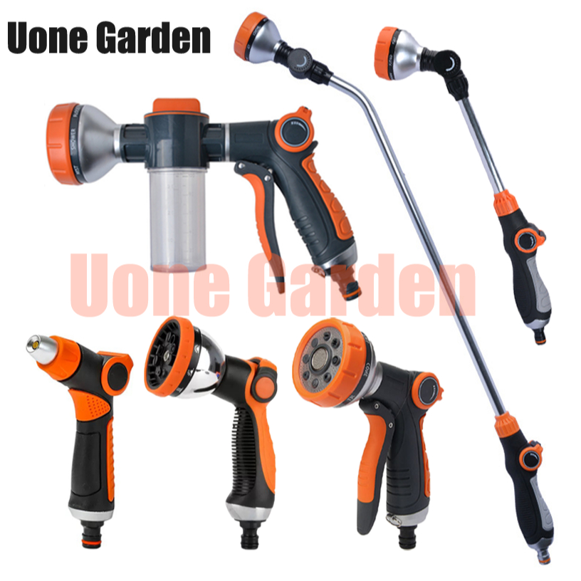 Uone Garden W108 หัวฉีดน้ำ ปืนฉีดน้ำ ที่ฉีดน้ำ รดน้ำต้นไม้ ล้างรถ 4 แบบ ปรับได้ 8 รูปแบบ