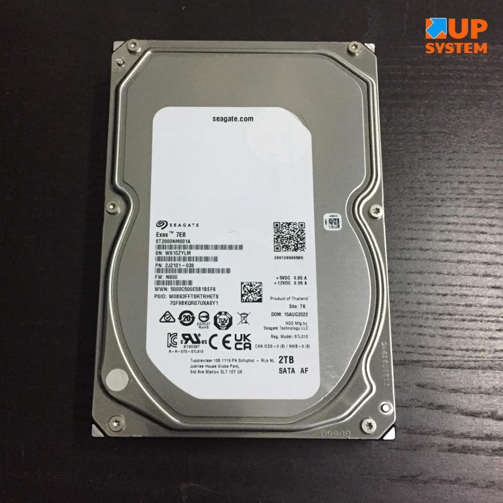 ฮาร์ดดิสก์ Harddisk Seagate Exos 7E8 /2 TB/7.2K/ SATA 6Gb/s /Size 3.5″/ST2000NM001A (มือสอง)