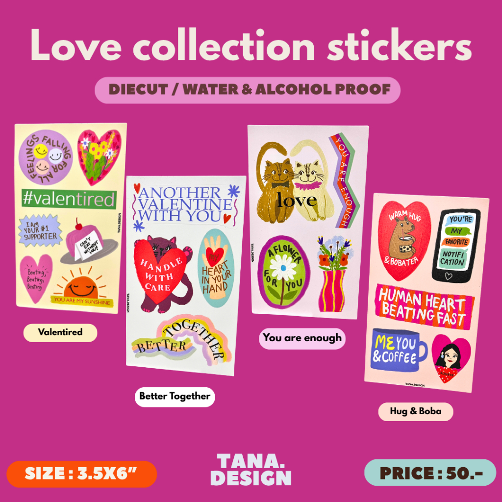 [Tana.design] Love Collection Stickers