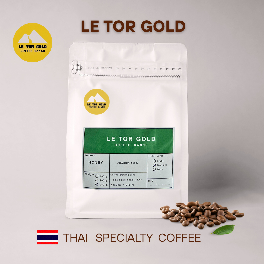กาแฟเลอตอโกลด์  ของแท้จากเพจ (ช่างเปา) Honey Process คั่วอ่อนจากดอยแม่อุสุ