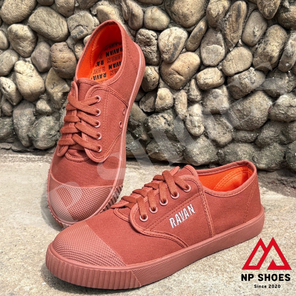 🍀รองเท้าผ้าใบ นักเรียน 🍀ยี่ห้อ Ravan T205 รองเท้าผ้าใบพื้นยาง มีใบเส็จทุกคู่