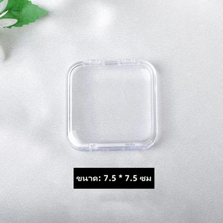 Nail.World กล่องเล็บปลอมใส กล่องบรรจุภัณฑ์เล็บพลาสติกพกพา กล่องใส่เครื่องประดับกันฝุ่น กล่องสี่เหลี่ยม กล่องใส่สร้อยคอ