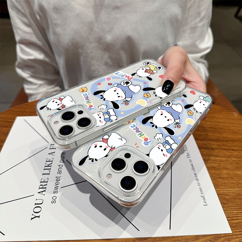 เคสไอโฟน11 💖กรณีโทรศัพท์โปร่งใส💖ส่งจากไทย เคสไอโฟน for iPhone11 12 13 14 15Pro Max XR XS X 7 8P ลูกสุนัขใช้กล้อง - รูปที่ 3