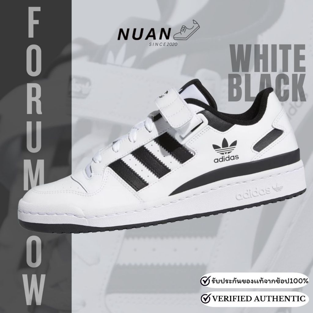 🔥ลดเพิ่ม 15-20% ทักแชทรับโค้ด🔥 Adidas Forum Low OG "Black White" FY7757 ของแท้ ป้ายไทย