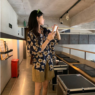 พร้อมส่ง✈️NovaMode🌸เสื้อฮาวายแขนสั้นสุดหรู  ผ้าชีฟอง ลายวินเ…