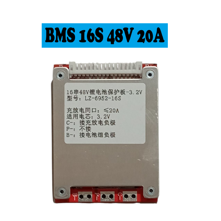 BMS LiFePo4 3.2v 16s 48V 20A บอร์ดป้องกันแบตเตอรี่
