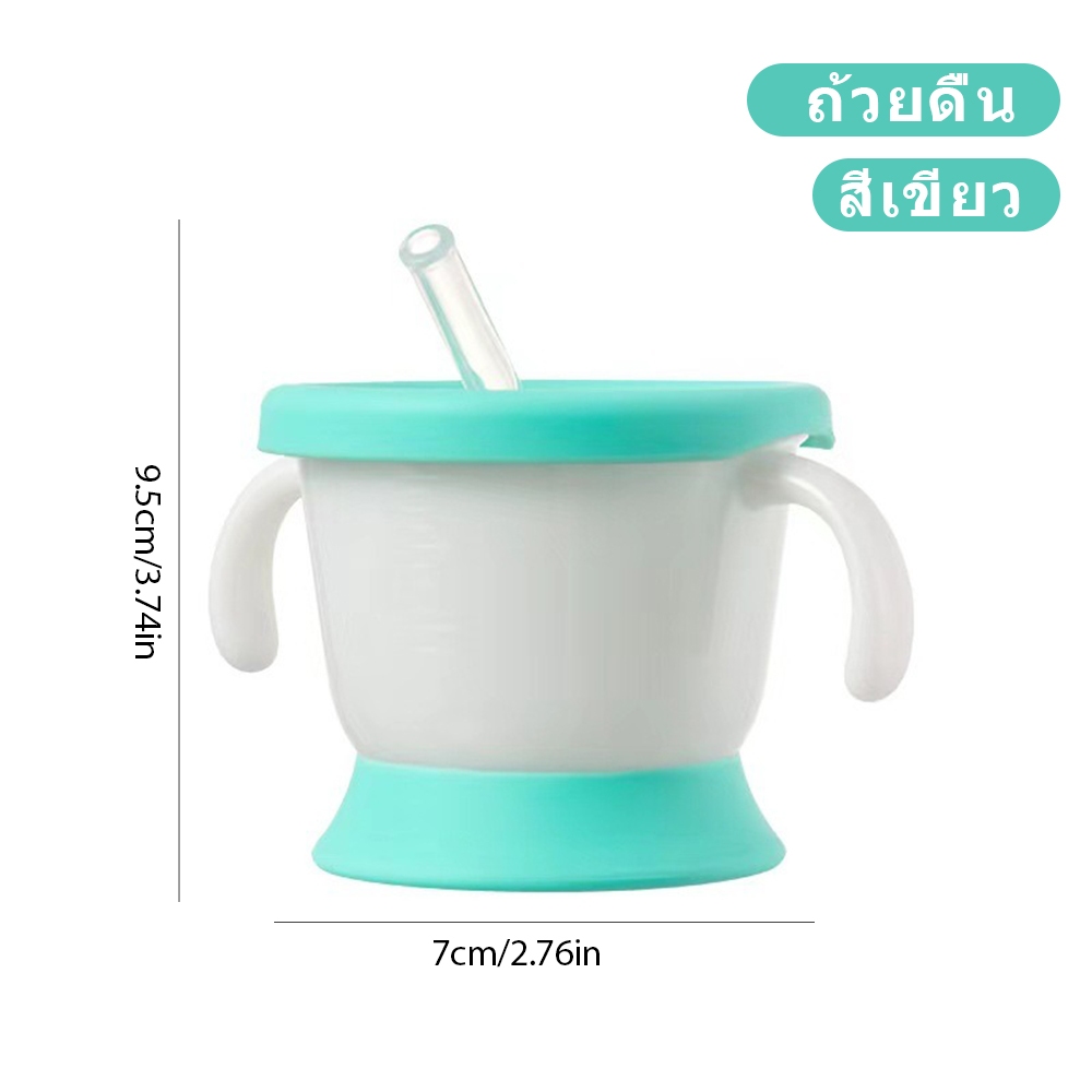 ขวดน้ำฝึกดื่มสำหรับทารก 160ml ซิลิโคนปลอดสาร BPA แบบมีหลอด​ แก้วน้ำดื่ม วัสดุที่ปลอดภัย ซิลิก้าเจล ถ้วยหัดดื่ม ราคา ถูกที่สุด ดีลบีเคเค แกลเลอรีภาพที่ 9
