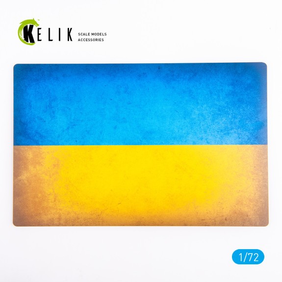 KS72090_Ukraine Flag  - Base - Acrylic 3 mm (280 x 180 mm) (170 g) (1/72)
