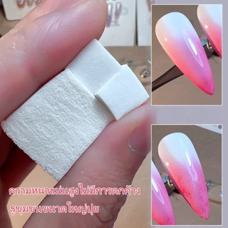 ฟองน้ำโอนลายเล็บ 100ชิ้น ฟองน้ําสเตนเลส ฟองน้ำไล่สีเจล เพ้นท์ลาย ตรายางสแตมป์ อุปกรณ์ทำเล็บ