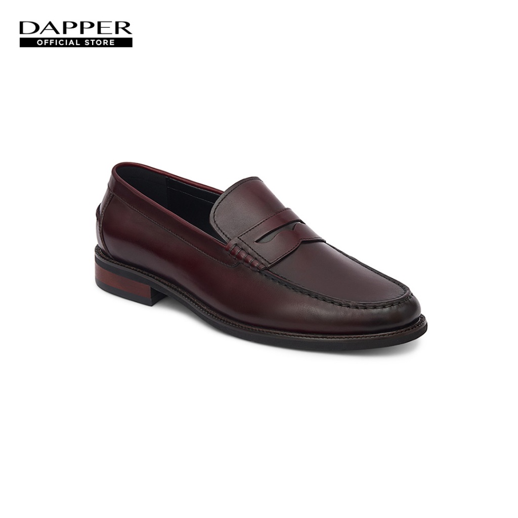DAPPER รองเท้าหนัง แบบสวม Penny Loafer สีน้ำตาล (HBK/BR/709LP1)