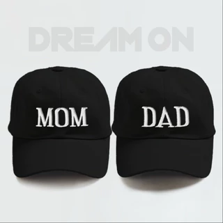 หมวกแก็ปปัก dad mom 8 สี พร้อมส่ง