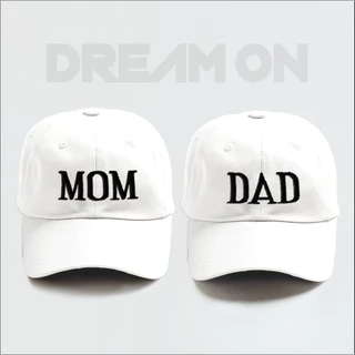 หมวกแก็ปปัก dad mom 8 สี พร้อมส่ง