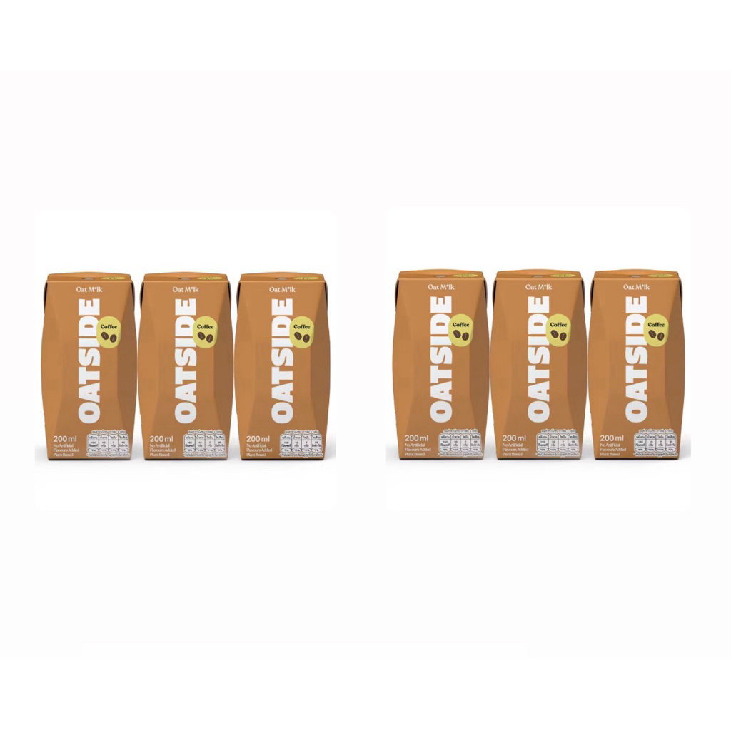 (2แพค6กล่อง) Oatside นมข้าวโอ๊ต รสกาแฟ 200 มล.