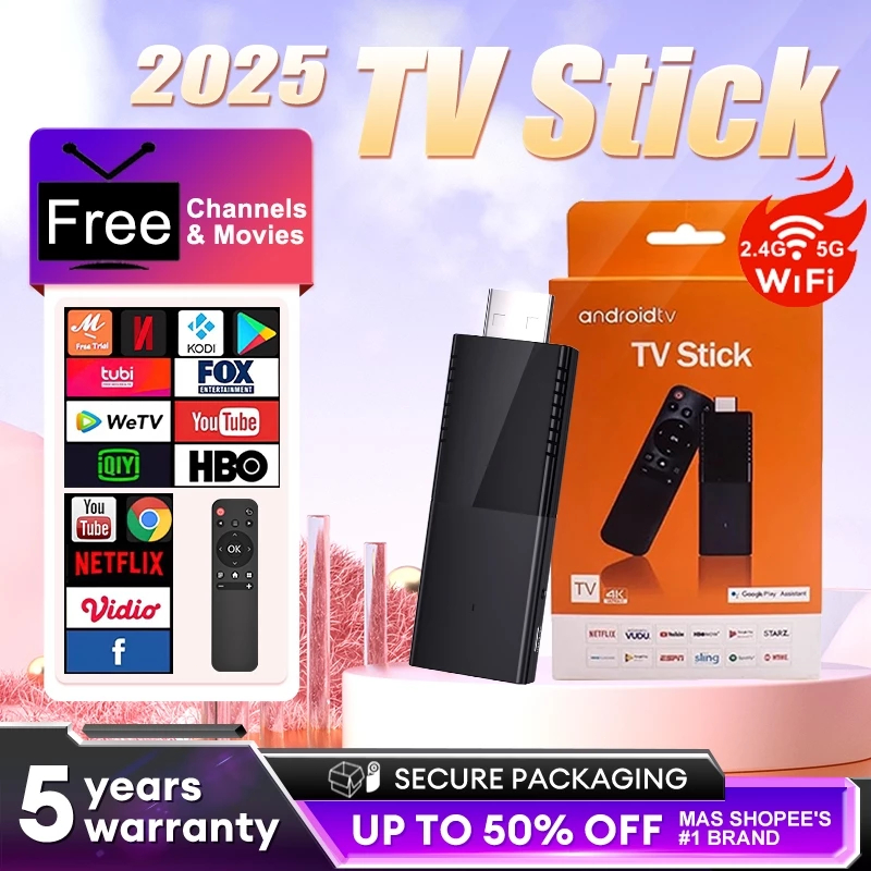 Smart TV98 Stick Android TV Stick Digital TV Stick 4k Android 12 HDMI 4+64 Ram Smart Streaming Netfl