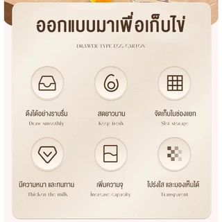 Isidoro กล่องเก็บไข่ 2 ชั้น 32ได้ ไข่ จัดเก็บง่าย ประหยัดพื้นที่ ลิ้นชักเก็บไข่ไก่ วางในตู้เย็นได้