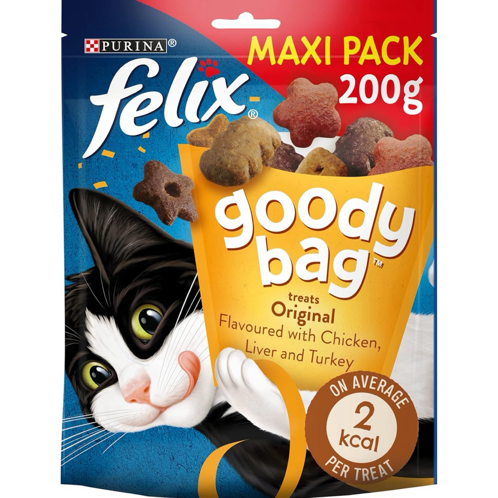 ขนมแมว  Felix/goody bag ไซส์ใหญ่ 200 กรัม จากประเทศอังกฤษ 🇬🇧