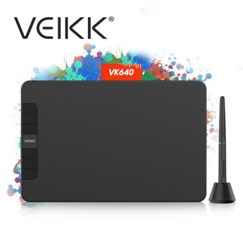 VEIKK VK640 เม้าส์ปากกาแท็บเล็ตปากกาแบบไม่ใช้แบตเขนาด 6x4นิ้วพร้อมฟังก์ชันรองรับAndroid/Windows/Mac