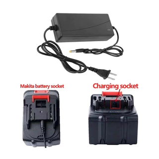 ที่ชาร์จสว่าน18V 21V MAKITA อแดปเตอร์ชาร์จแบตลิเธียม DC 21V 2A (ใหญ่)เต็มแล้วตัด มีไฟสถานะชาร์จแบตเต็ม Battery Charger