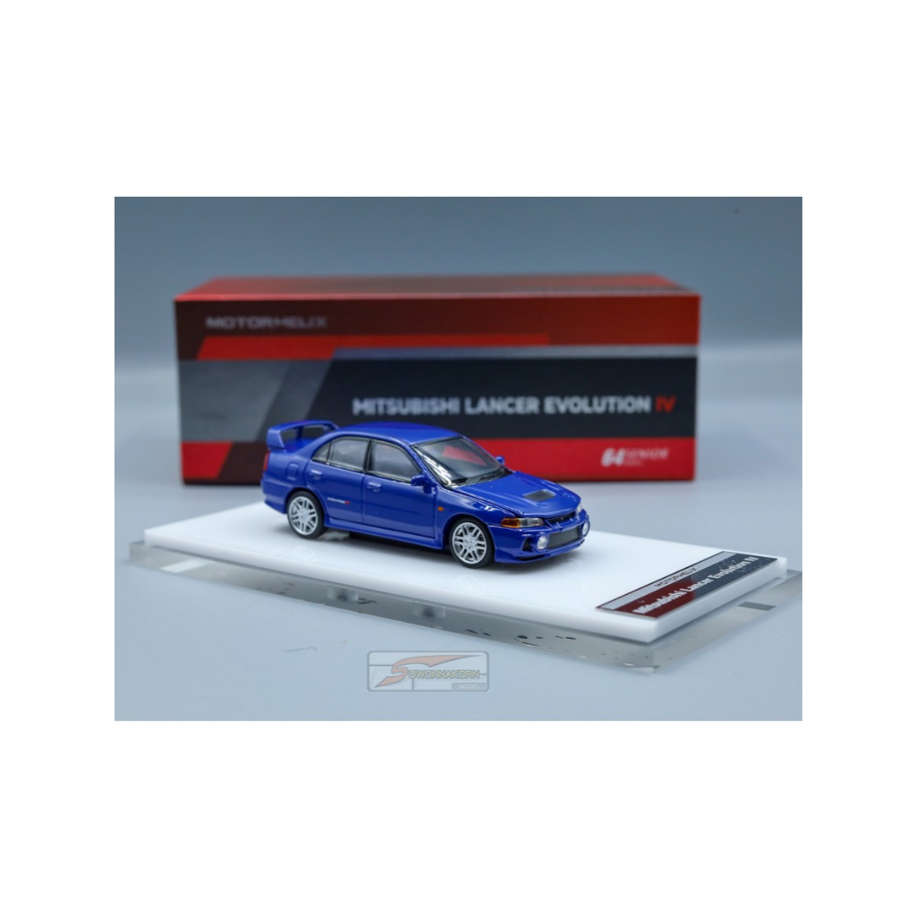 MOTORHELIX  1/64 Mitsubishi Lancer Evolution IV Icelle Blue