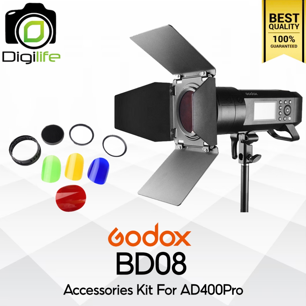 Godox BD08 Accessories For AD400Pro ( Honey Comb Grid , 4* Color Filters , Barn Door )