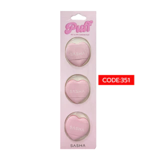 SASHA mini cushion puff พัฟแป้งฝุ่น รองพื้น คอนซีลเลอร์ ฟองน้ำแน่น เนื้อละเอียด สัมผัสนุ่ม