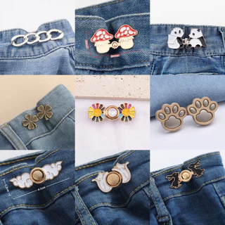 พร้อมส่ง!! ตะขอปรับเอวกางเกง แบบหมุดไม่ต้องใช้อุปกรณ์เย็บ ใช้กลัดเสื้อผ้าแทนการใช้กระดุม( หมุดตะขอ )