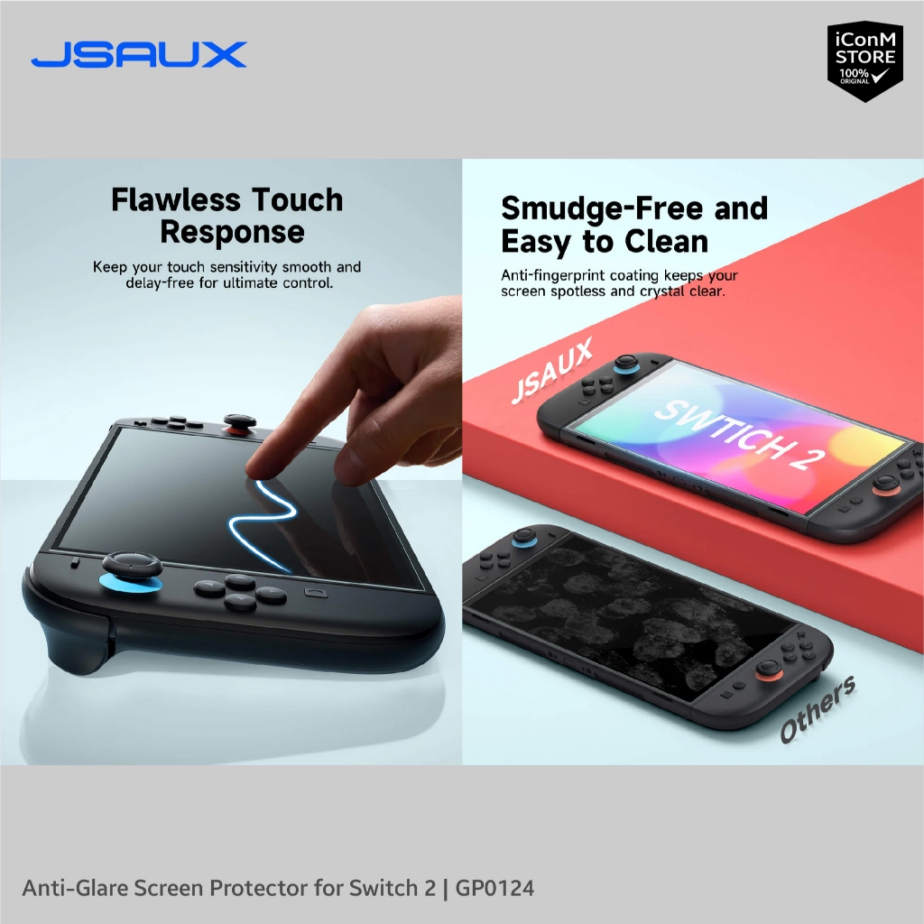 [ส่งทันที] JSAUX - Screen Protector for Switch 2 [GP0123 & GP0124] ฟิล์มกระจกสำหรับ Nintendo Switch 2 [สินค้าแท้100%] - รูปที่ 4