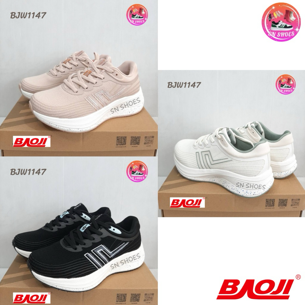 รองเท้าผ้าใบ  BAOJI แท้100% BJW 1147 รองเท้าผ้าใบผู้หญิง ไซร้ 37-41(รุ่นใหม่)