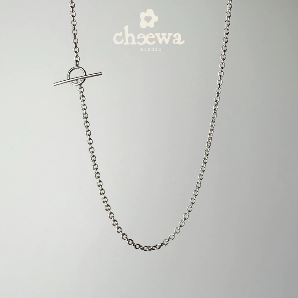 Cheewa Studio | silver925 | classic OT chain necklace สร้อยเงินแท้ตะขอ OT (*เฉพาะสร้อย ไม่รวมจี้)