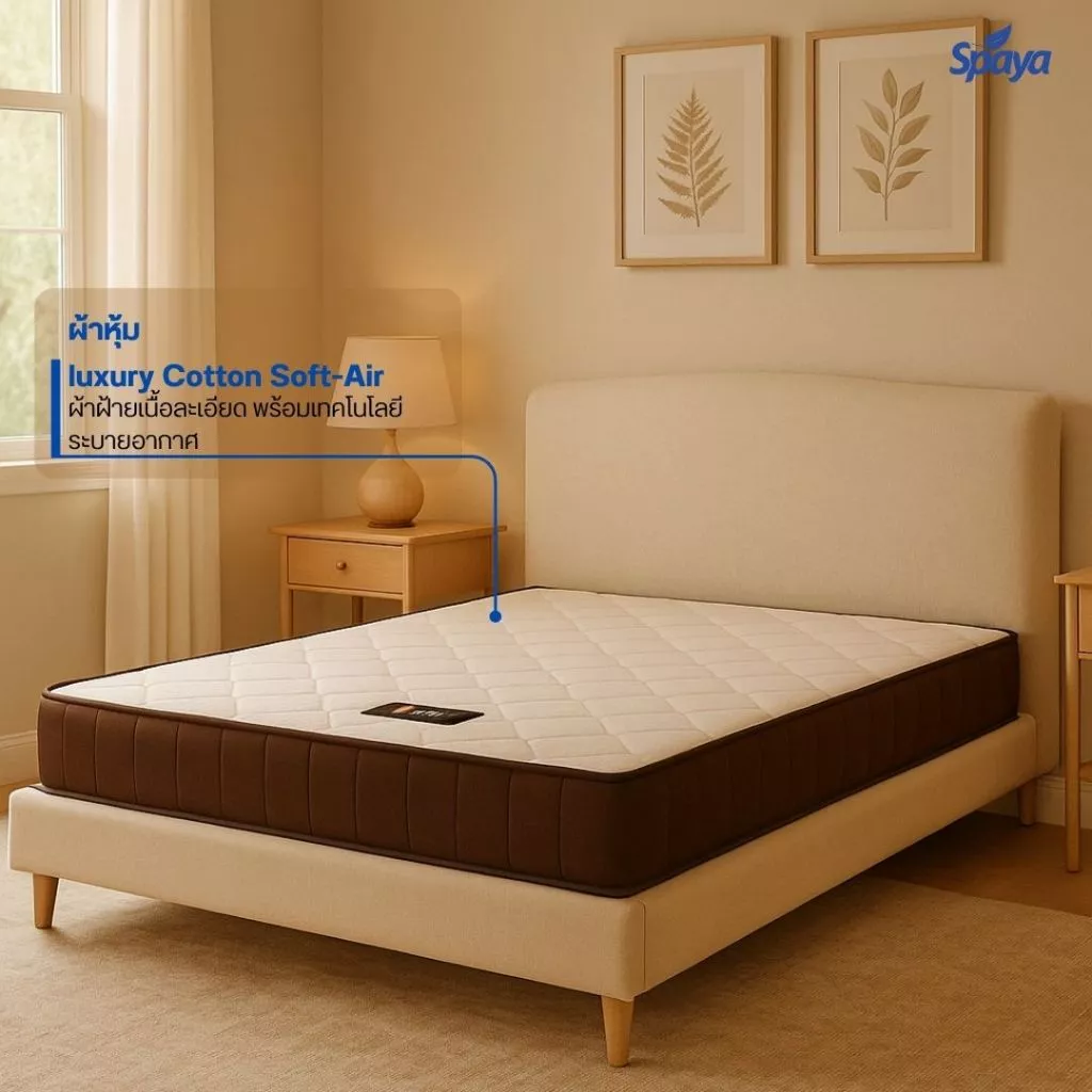 Spaya ที่นอนยางสังเคราะห์ Hybrid รุ่น VSLEEP หนา 8 นิ้ว ขนาด 6 ฟุต thumbnail 3