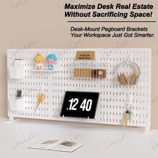 GooBoo DIY Pegboard Desktop เพ็กบอร์ด บอร์ดรูพลาสติก สำหรับจัดเก็บของพร้อมชุดติดตั้ง ตัวจัดโต๊ะเล่นเกม