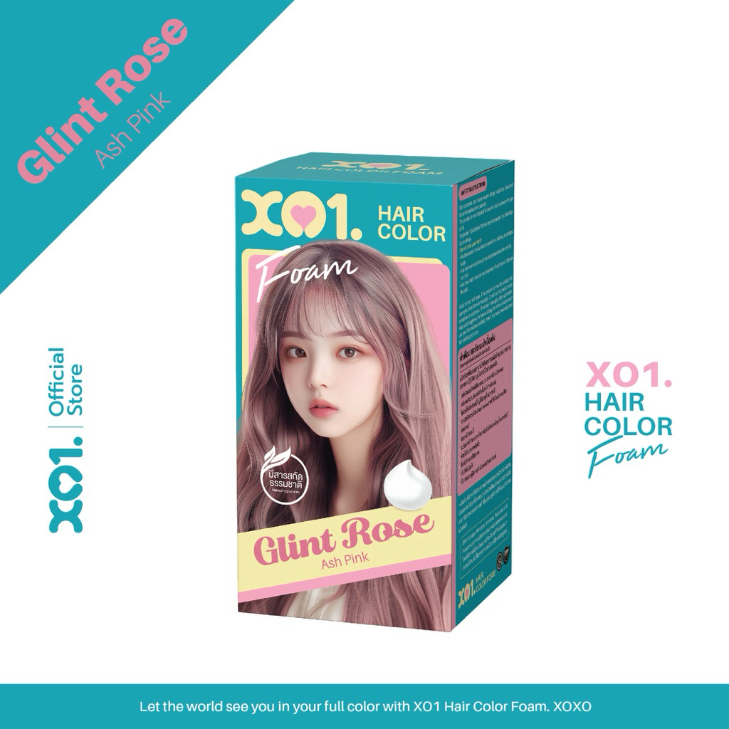 XO1. HAIR COLOR FOAM GLINT ROSE (ASH PINK)