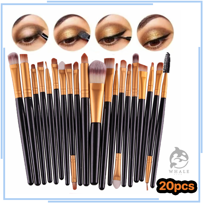 แปรงแต่งหน้า เซต 20 ชิ้น Brush Set แปรงปัดแก้ม แปรงแต่งหน้า ขนแปรงนุ่ม แปรงไฮไลท์ แปรงปัดแป้ง อุปกรณ์แต่งหน้า