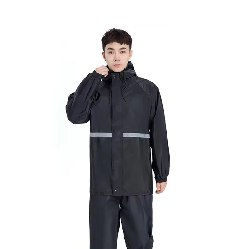 ชุดกันฝนผู้ใหญ่ เสื้อกางเกงแยกชิ้น มีแถบสะท้อนแสง thumbnail 3