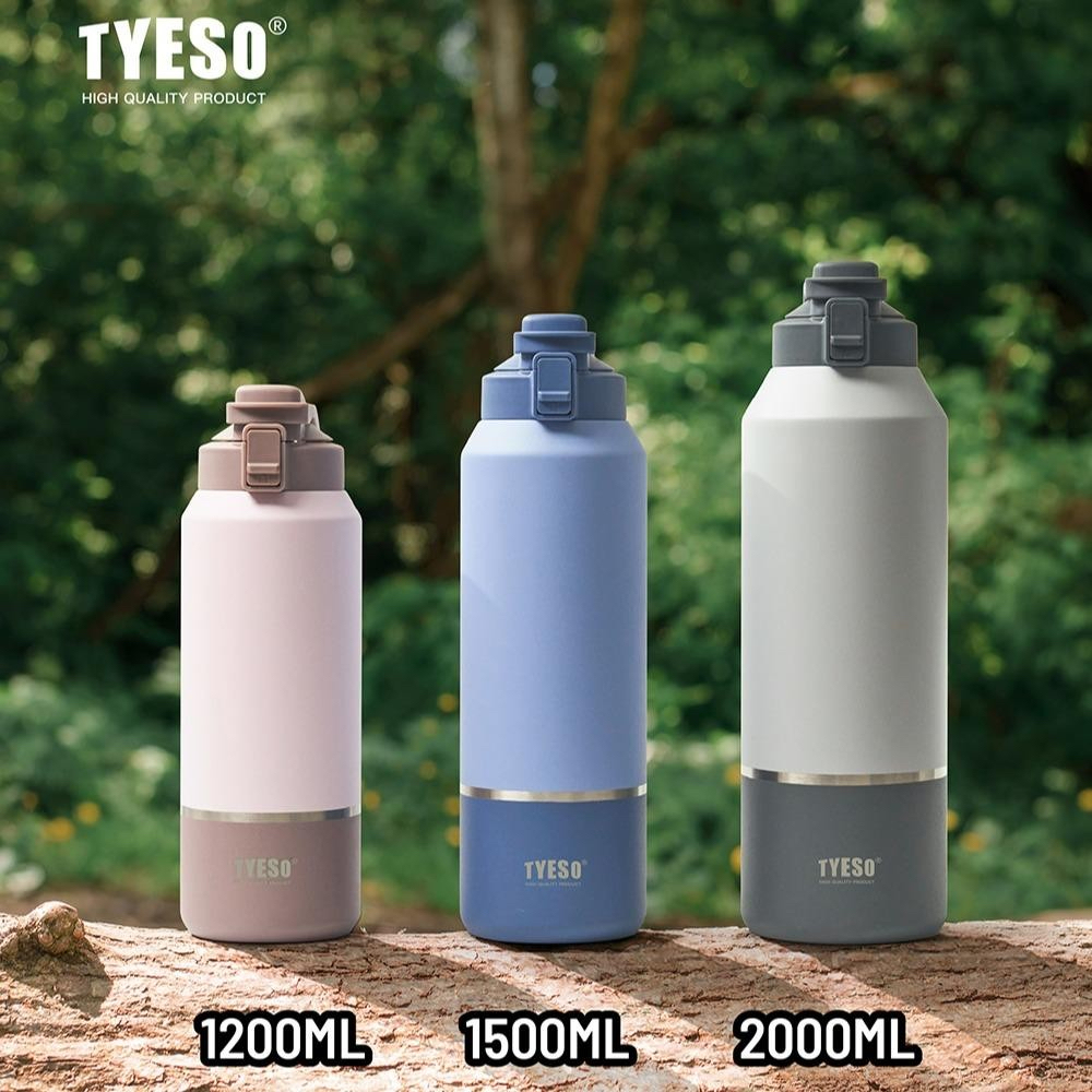 TYESO Outdoor ขวดน้ำสแตนเลส 304 ขนาดใหญ่ 1200-1500-2000 ML. ใหญ่สะใจ เก็บร้อน-เย็น - รูปที่ 4