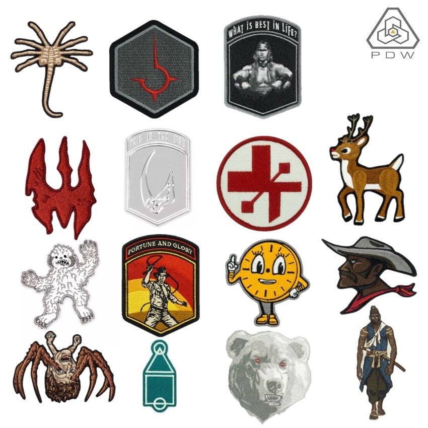 PDW Movie Collection Morale Patch แถบเครื่องหมายแสดงถึงสัญลักษณ์ภาพยนต์ ตัวละครและตัวการ์ตูนต่างๆ