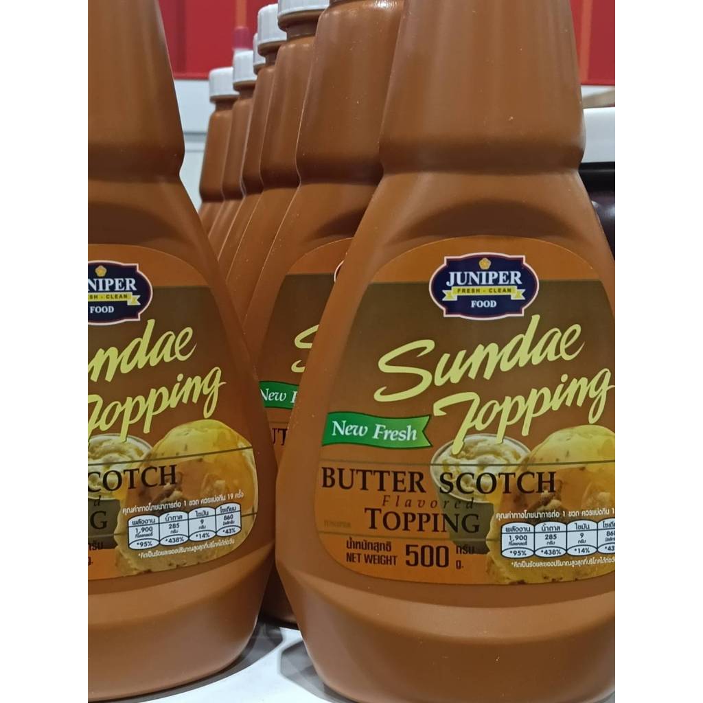 JUNIPER Sundae / Ice Cream Topping BUTTERSCOTCH * XL FAMILY BOTTLE * 500g