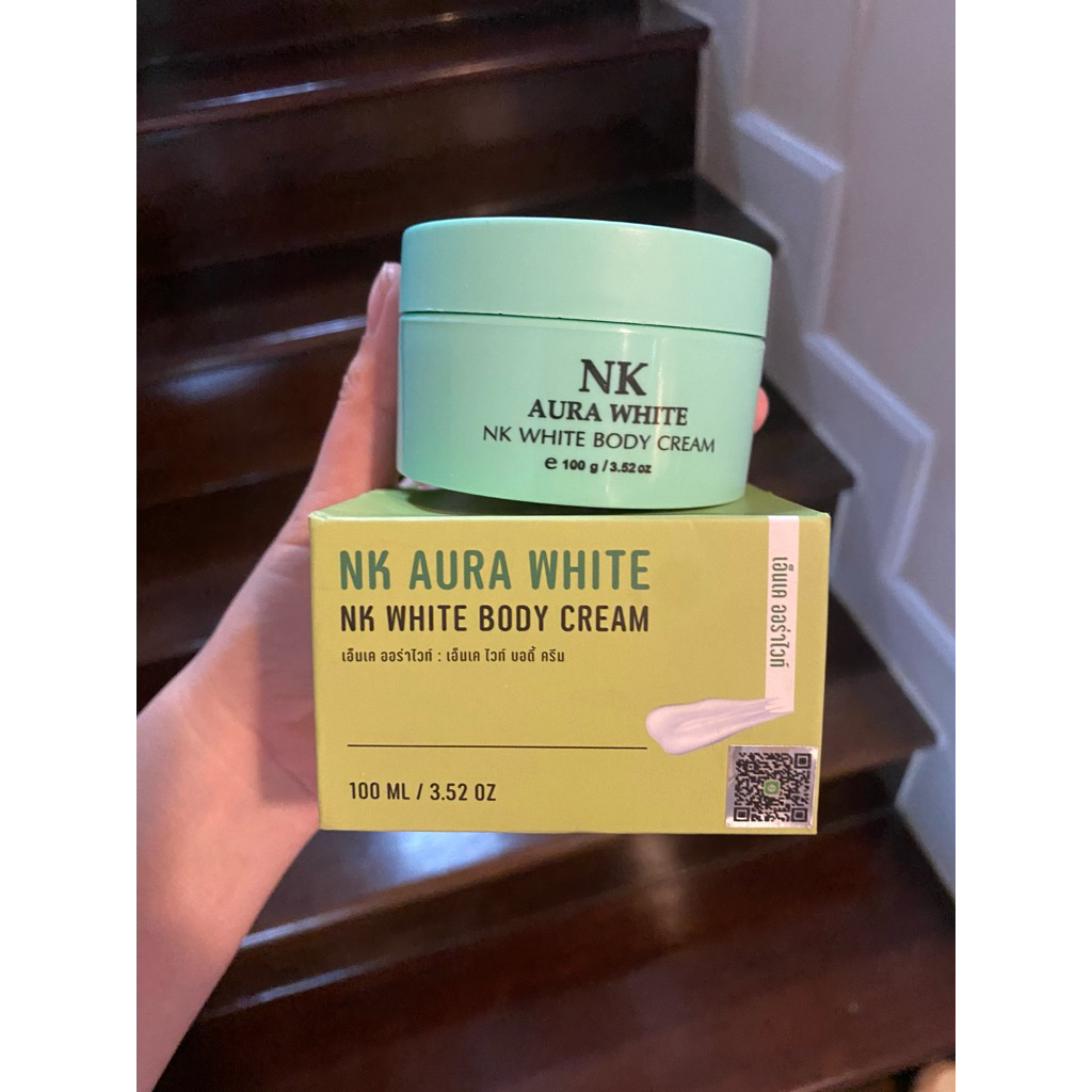 NK ออร่าไวท์ 1 กระปุก 100 กรัม ครีมเอ็นเค ออร่าไวท์ ขอแท้ 100%