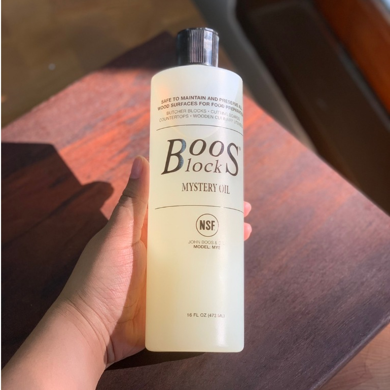 น้ำมันรักษาเขียงไม้ 473 ml. JOHNBOOS  Mystery Oil Block Butcher Block and Cutting Board