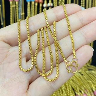 สร้อยสเเตนเลสแท้ ลายผ่าหวายตัดเหลี่ยม หนา 1.5 มิล (ขนาดเล็ก)…