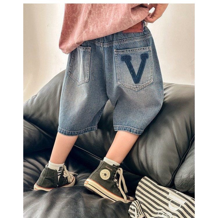 กางเกงยีนส์ขาสั้นเด็กชาย ทรงหลวม โทนสีสวย ผ้าเกรดพรีเมี่ยม นุ่มสบาย ใส่ได้ทุกวัน ราคาคุ้ม#300 - รูปที่ 2